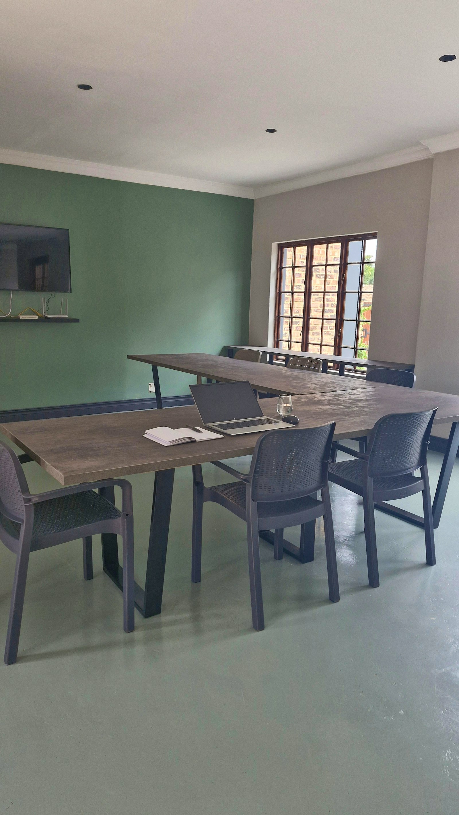 Dining room with seating